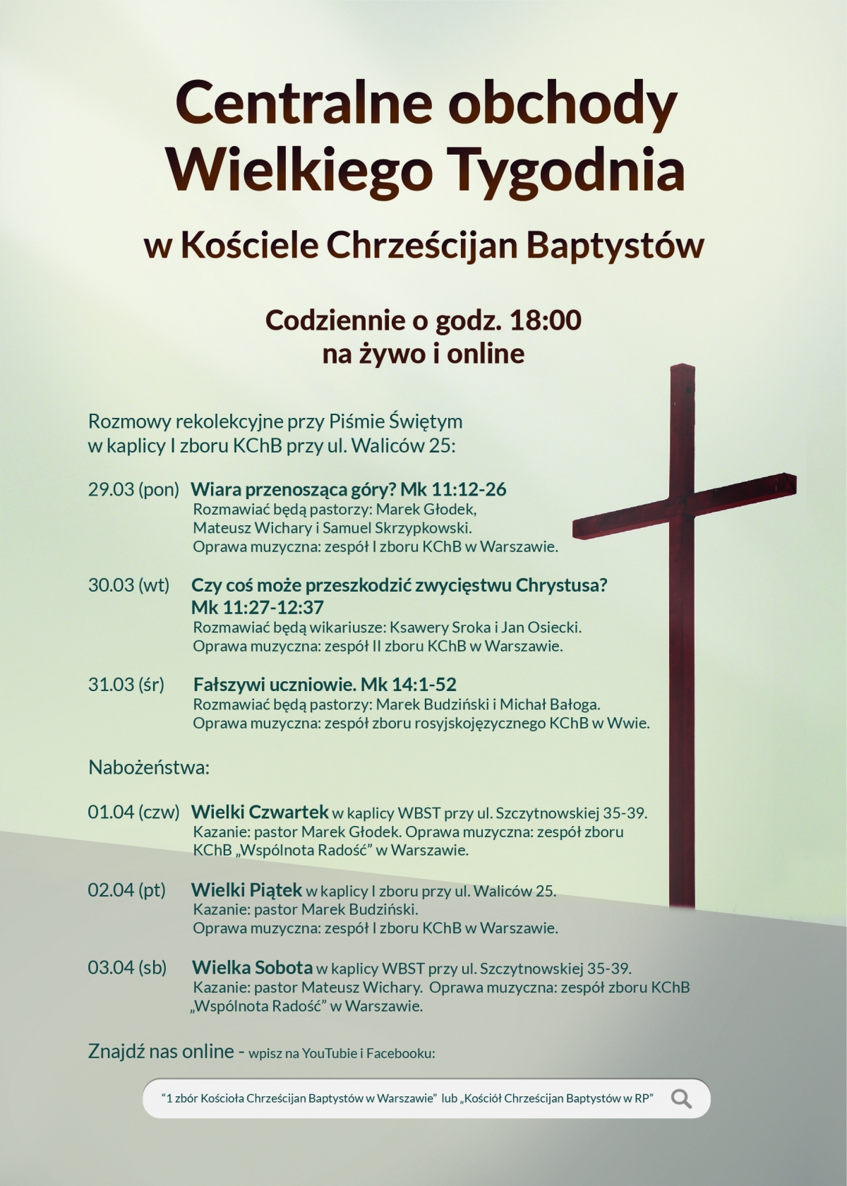 Centralne obchody Wielkiego Tygodnia